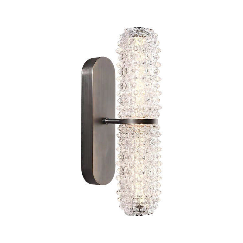 Moderne Luxus-Glassäulen-Aluminium-LED-Wandleuchte