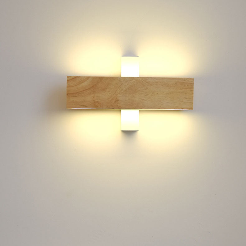 Japanische minimalistische, rechteckige, flache, drehbare LED-Wandleuchte