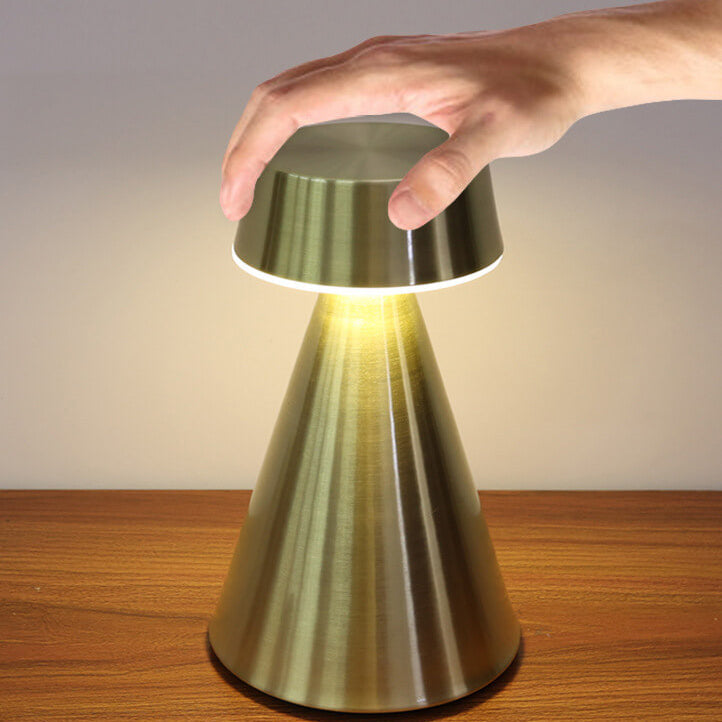 Simple Creative Tapered Iron USB Charging LED Decorative Table Lamp