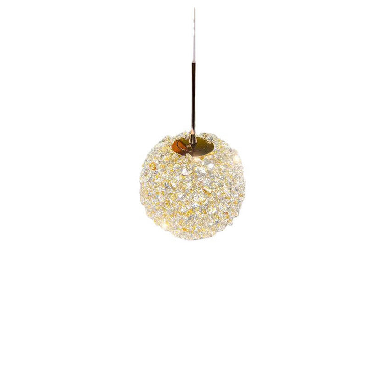 Moderne goldene Glamour-Kristallkugel-Schirm 1-Licht-Pendelleuchte 