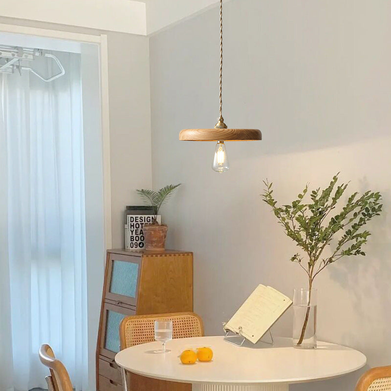 Lampe suspendue à 1 lumière en forme de bûche Wabi-sabi vintage japonaise 