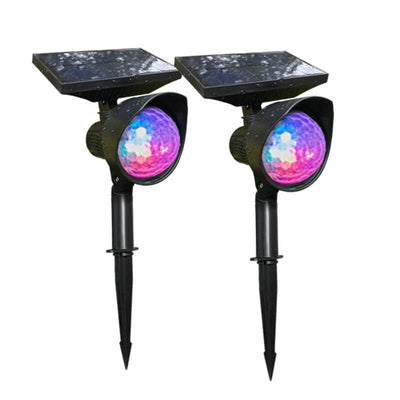 Solar Rotating Color Projection LED Outdoor Garden Lawn Light