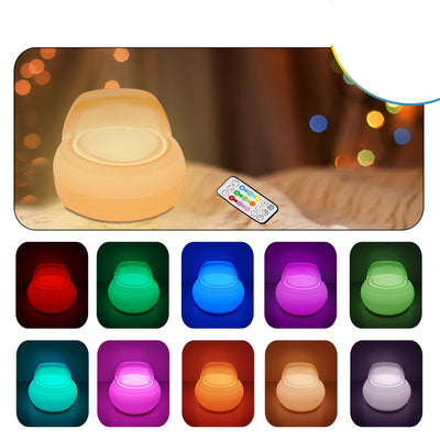 Lámpara de Mesa LED de Noche con Forma de Sofá de Silicona Creativa 
