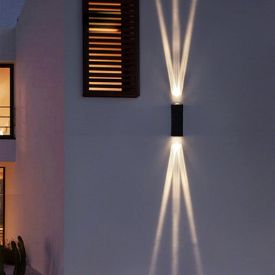 Moderne Aluminium-Linse im Freien wasserdichte Patio-doppelköpfige LED-Wandleuchte-Lampe 