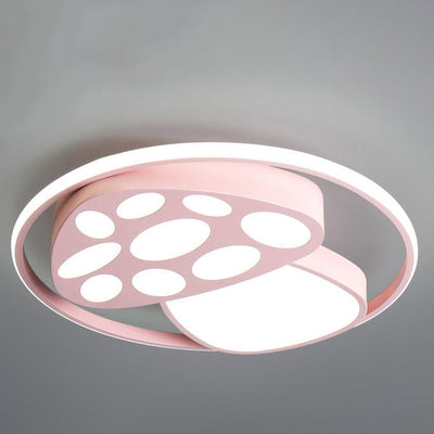 Modern Cartoon Mushroom Circle LED Kids Flush Mount Ceiling Light