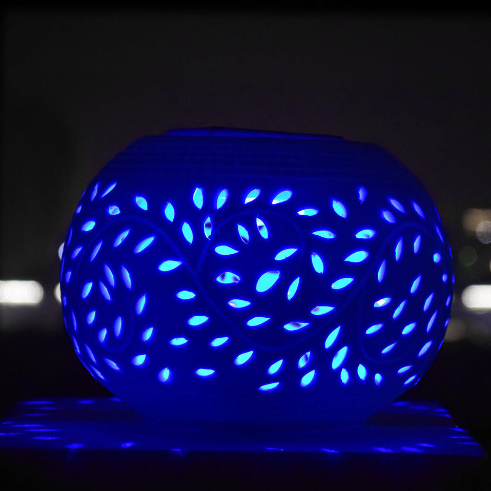 Moderna luz de jardín para exteriores de cerámica creativa con LED solar 