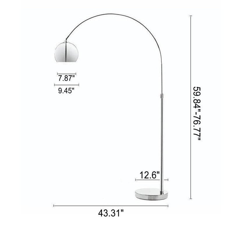 Nordische, minimalistische Angelrutenkuppel mit rundem Schirm, 1-Licht-Stehlampe 