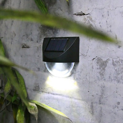 Outdoor Solar Square Half Round Acrylic Waterproof Patio Fence Wall Sconce Lamp