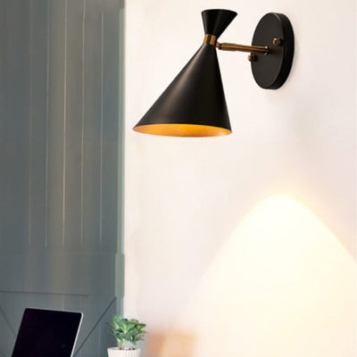 Nordic Creative Horn Black Gold 1-Light Wall Sconce Lamp