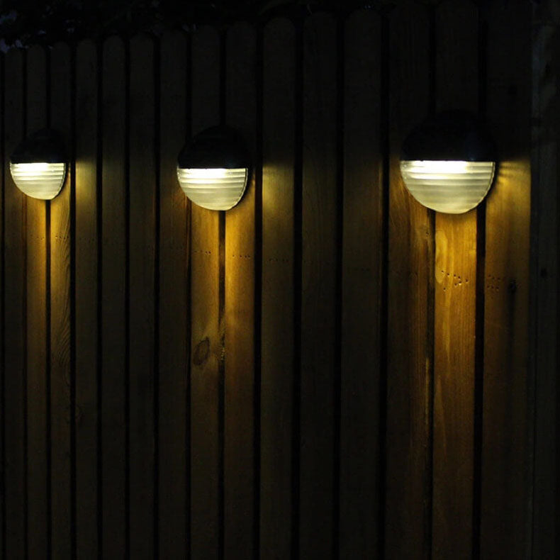 Solar Halbkreis 6 LED Außen Terrasse Zaun Wandleuchte 