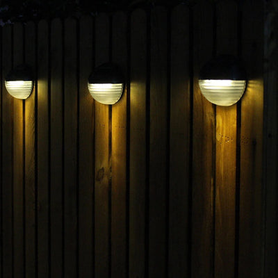 Solar Halbrunde 6 LED Außenterrasse Zaun Wandleuchte Lampe 