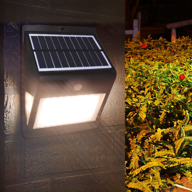 Solarsensor dreiseitige LED-Wandleuchte für den Außenbereich