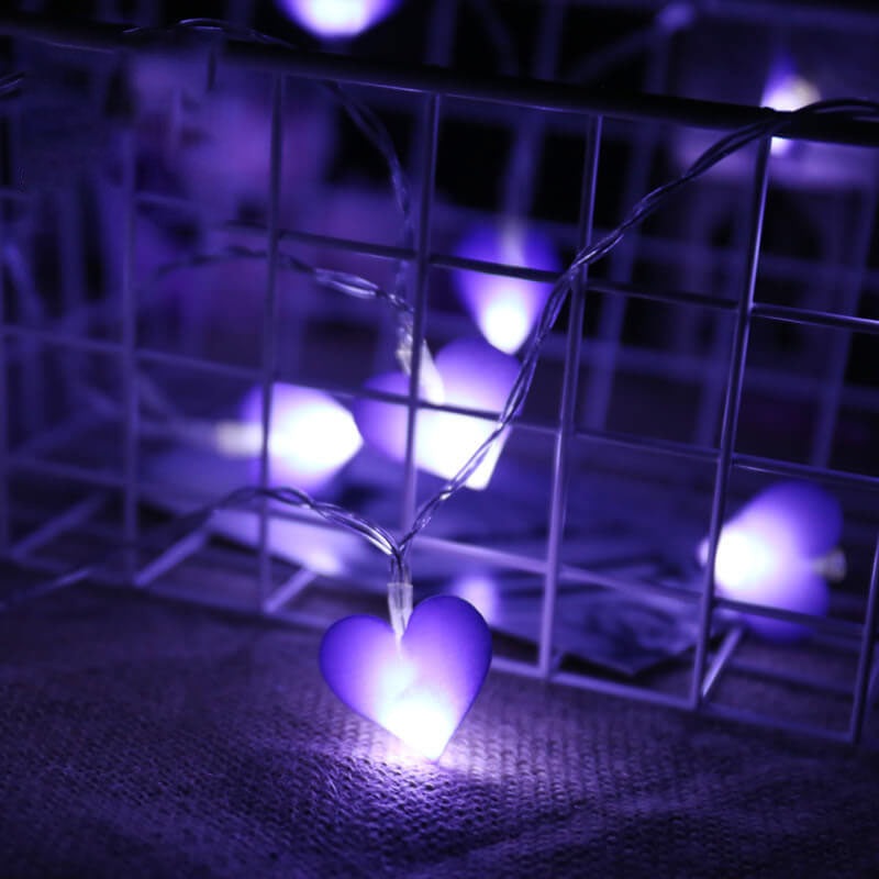 Amour Décoration Festive Tissu LED Guirlande Lumineuse 10/20 Lumières 