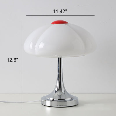 Modern Mushroom Glass Iron Plating 4-Light Table Lamp