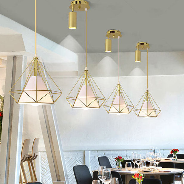 Lustre Moderne de Luxe en Fer et Diamant avec PVC et 1/3 Lumière pour Îlot 
