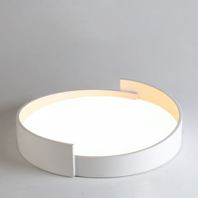 Nordic Simplicity Round Geometric Edge LED Flush Mount Ceiling Light