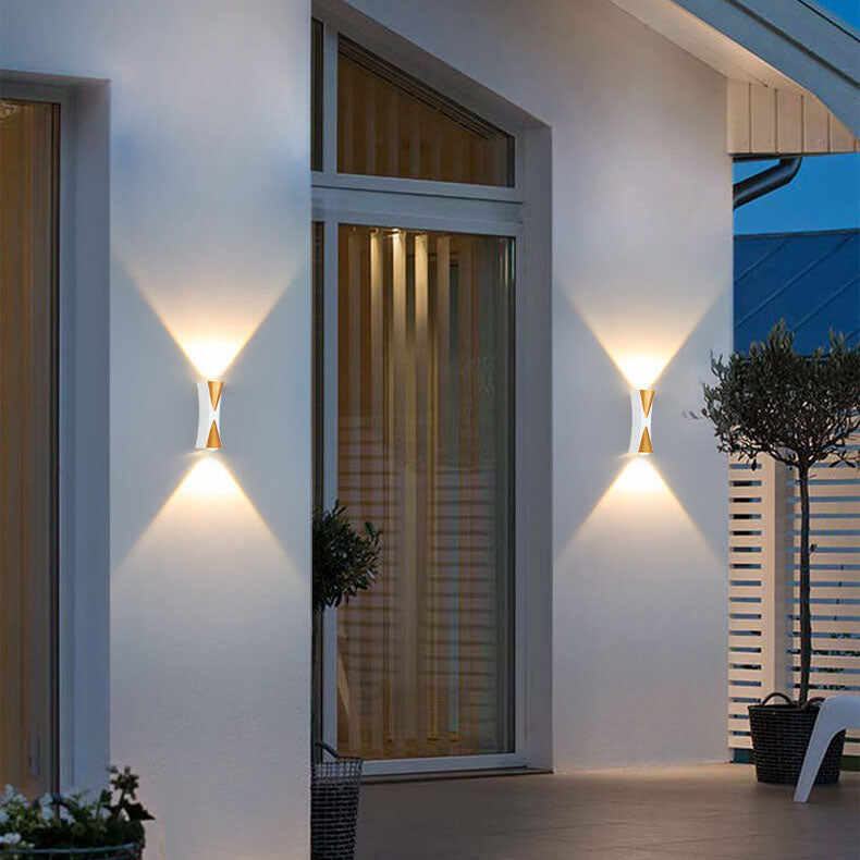 Einfache wasserdichte LED-Wandleuchte aus Aluminium für den Außenbereich
