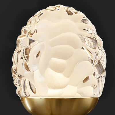 Moderna lámpara de pared con rama de manzana de cristal de lujo 1/2 luces 