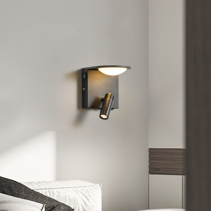 Moderne einfache quadratische USB-Spotleuchte drehbare LED-Wandleuchte 