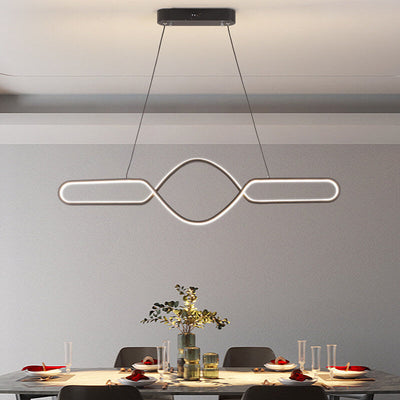 Modern Minimalist Bow Line Island Light LED Chandelier