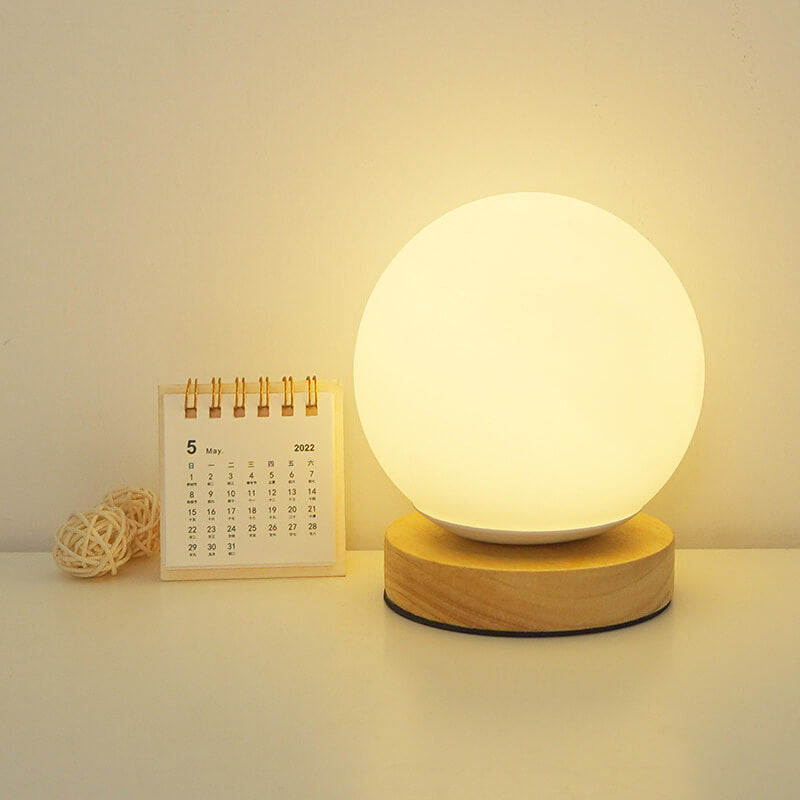 Modern Minimalist Round USB Rechargeable LED Night Light Table Lamp