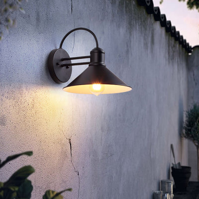 Retro Industrial Barn Iron Antique 1-Light Outdoor Waterproof Wall Sconce Lamp