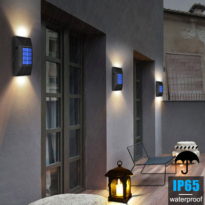 Simple Solar Waterproof Up and Down Lighted LED Wall Sconce Lamp