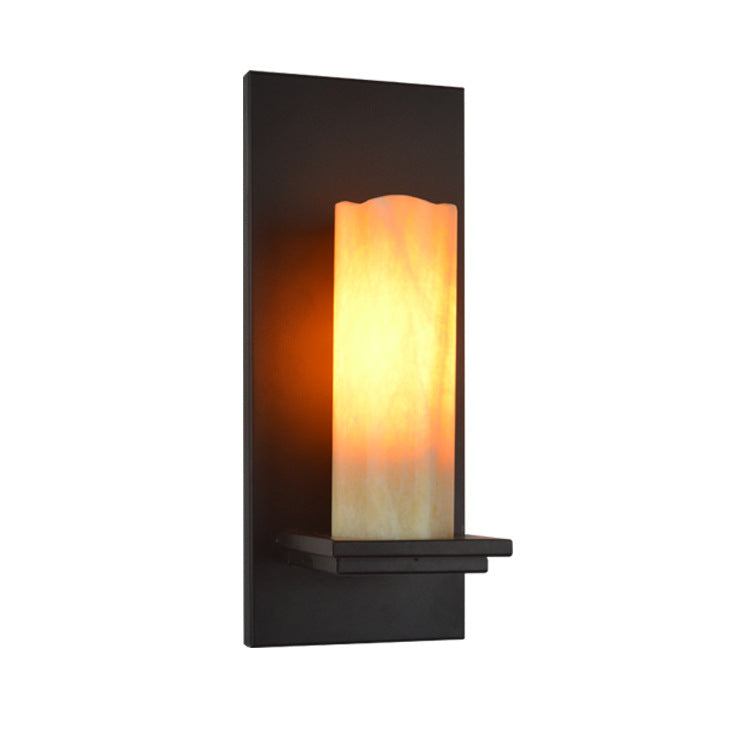 Modern Industrial Vintage Iron Marble 1-Light Wall Sconce Lamp