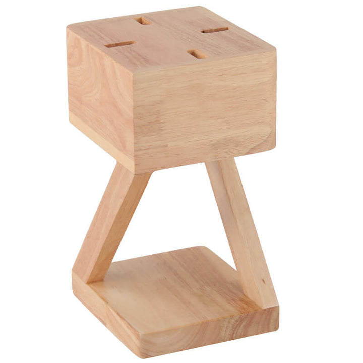 Contemporary Nordic Solid Wood Geometric Hollow 1-Light Melting Wax Table Lamp for Bedroom