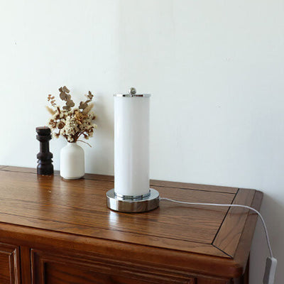 Vintage Glass Column USB LED Night Light Table Light