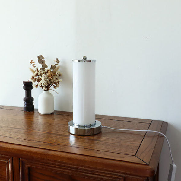 Vintage Glass Column USB LED Night Light Table Light