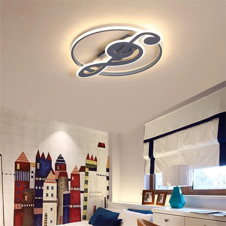 Plafonnier LED encastré avec notes de musique créatives nordiques 