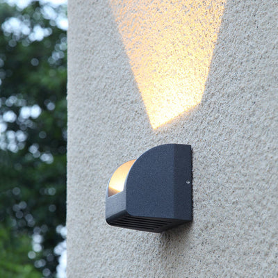 Modern Minimalist Outdoor Waterproof Square Up and Down Glow LED Wall Sconce Lamp