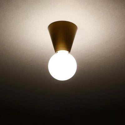 Nordic Minimalist Conical Design 1-Light Flush Mount Light