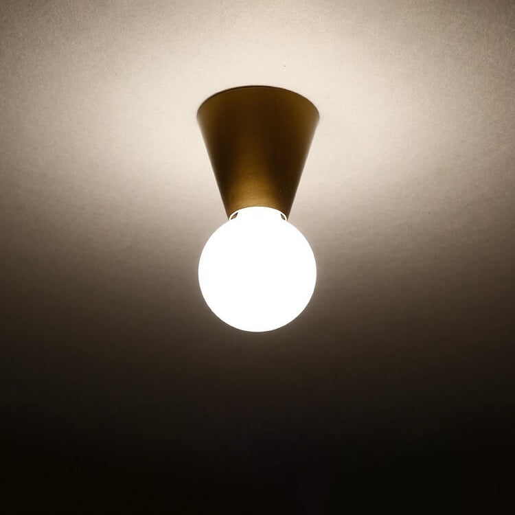 Nordic Minimalist Conical Design 1-Light Flush Mount Light