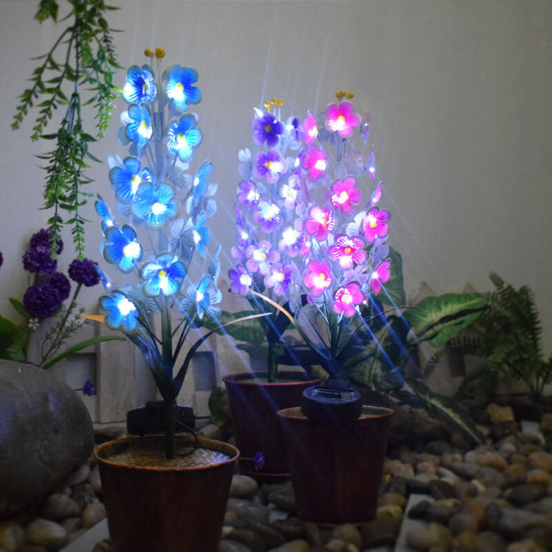 Solar-Simulations-Blumen-Topfpflanze im Freien LED-Rasen-Landschaftslicht 