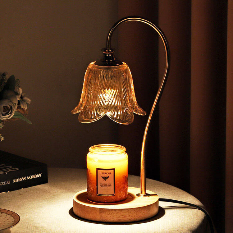 Nordic Light Luxury Log Marble 1-Licht-Tischlampe mit schmelzendem Wachs