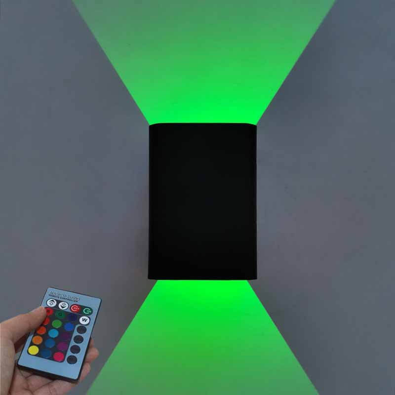 مصباح حائطي LED RGB من الألومنيوم المربع الحديث 