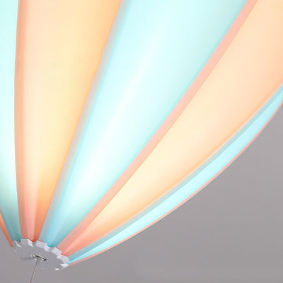 Cartoon Creative PE Hot Air Balloon LED Semi-Flush Mount Ceiling Light