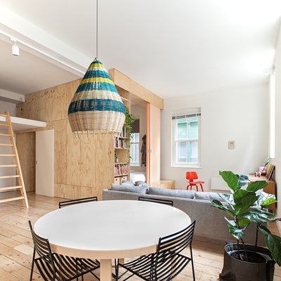 Modern Colorful Bamboo Weaving 1-Light Pendant Light