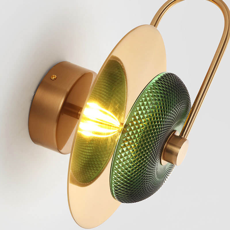 Applique Murale LED en Verre Métal Rond de Luxe Nordique 