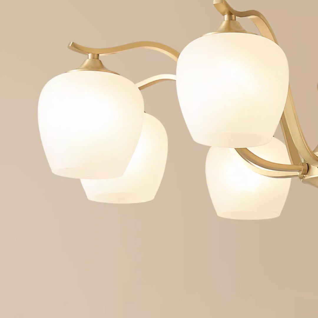 Moderne Luxus Runde Knospe Eisen Messing Glas 3/5/6/8/10 Licht Kronleuchter Für Wohnzimmer 