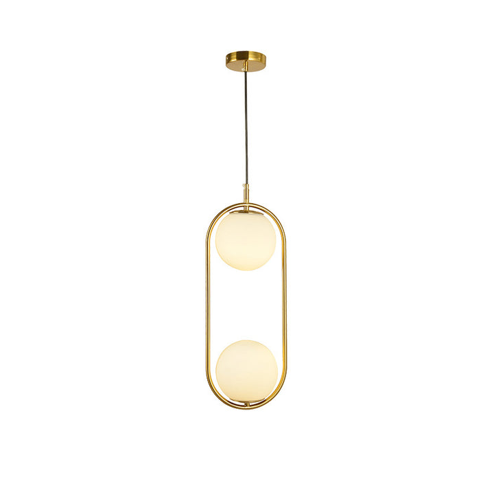 Lámpara colgante moderna de lujo ligero minimalista ovalada de vidrio con 1/2 luces 
