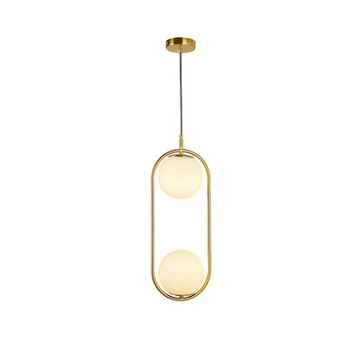 Modern Light Luxury Minimalist Oval Glass Orb 1/2-Light Pendant Light