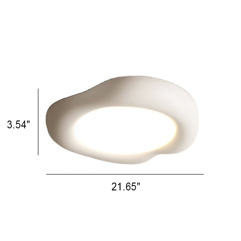 Modern Minimalist Apple Shape Solid Color LED Flush Mount Ceiling Light