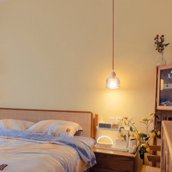 Nordic Log Glas Einfaches Design 1-Licht Pendelleuchte 