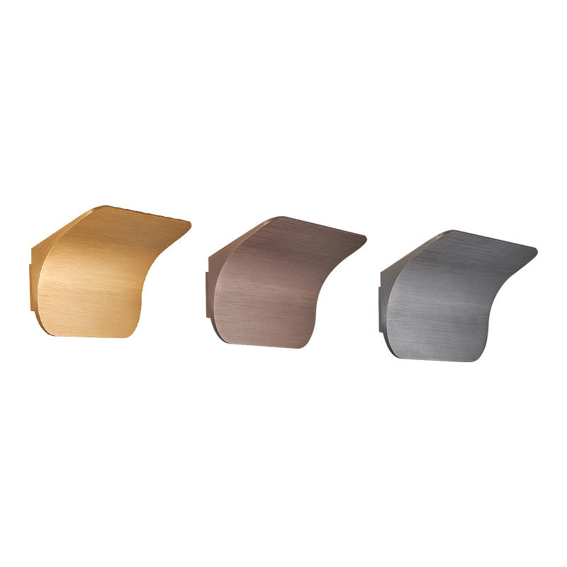 Modern Simplicity Aluminum Square Flat Bending LED Wall Sconce Lamp For Hallway