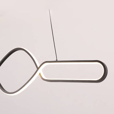 Modern Minimalist Bow Line Island Light LED Chandelier