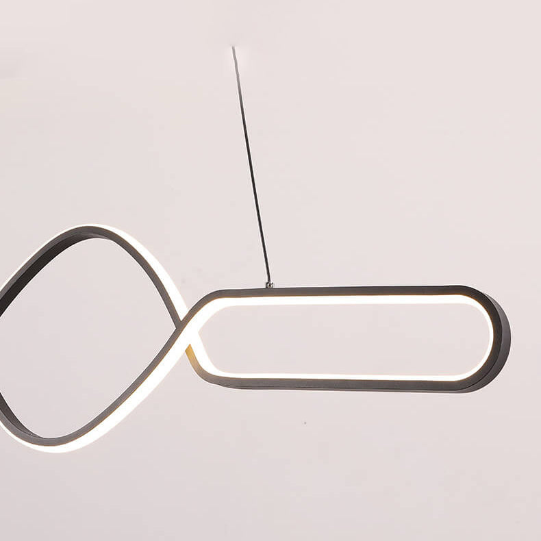 Modern Minimalist Bow Line Island Light LED Chandelier