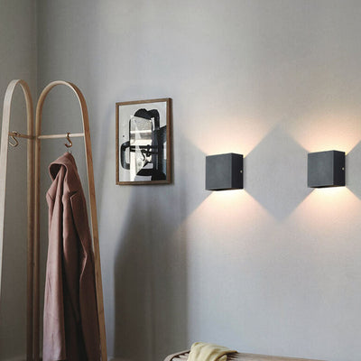 Modern Minimalist Square Aluminum LED Wall Sconce Lamp